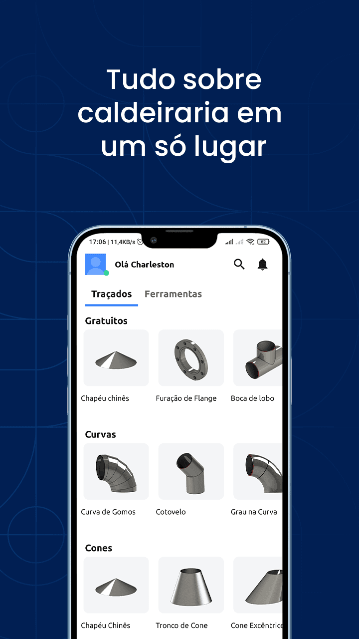 App with layouts on unique place